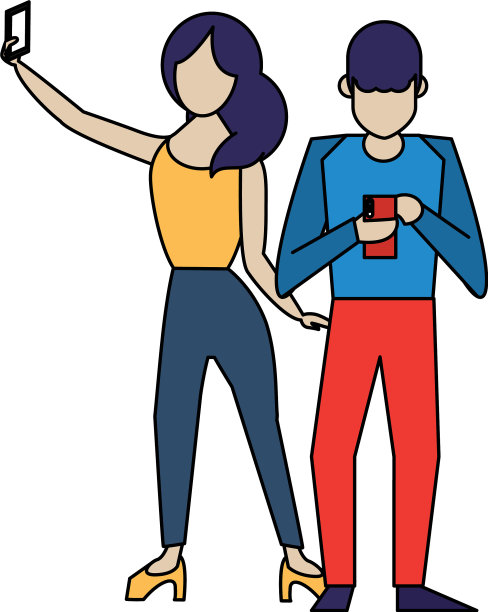 社交媒体网络聊天卡通图片下载