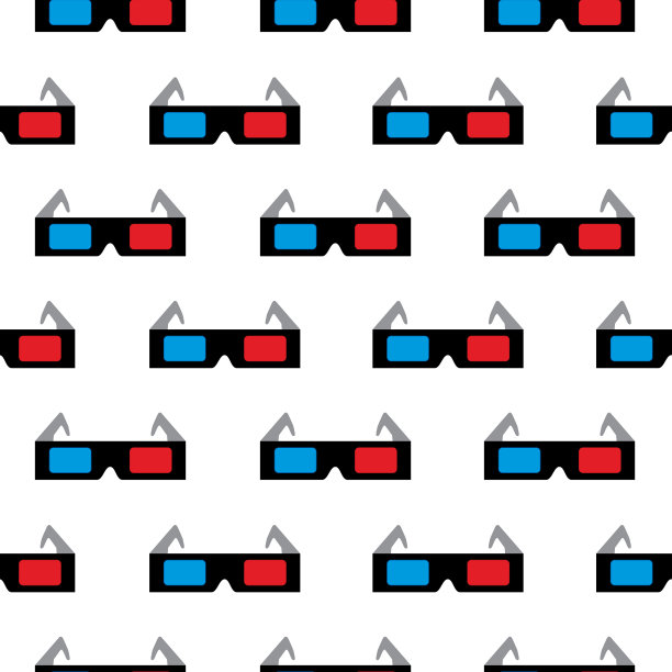复古3D眼镜无缝模式图片下载