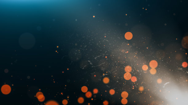 散焦灯光和粒子对黑色背景图片下载