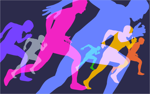 短跑运动员剪影图片下载