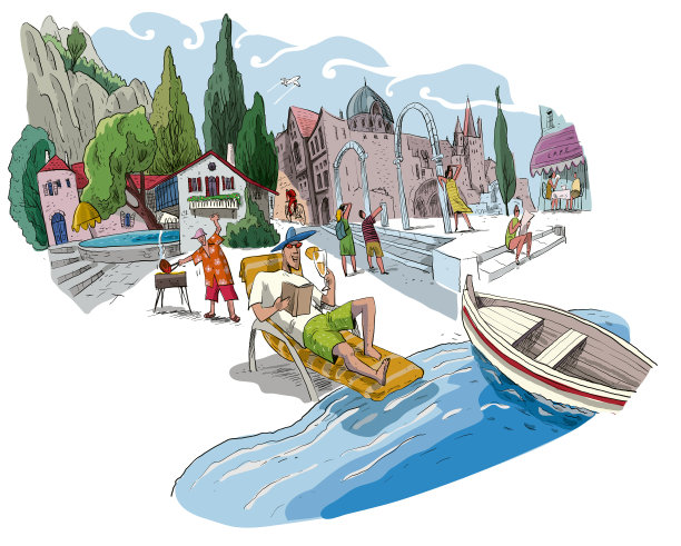 度假旅游指南图片下载