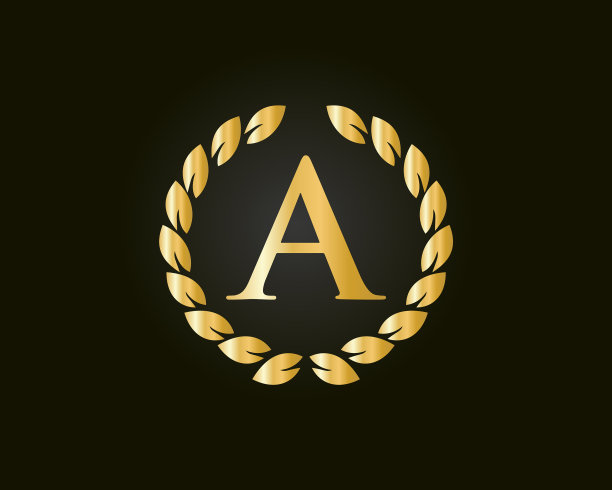 首字母组合标志与豪华概念a图片下载