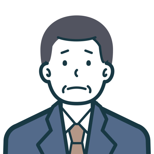 一脸焦虑的高级商人的半身像图片下载