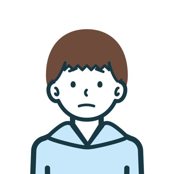 一脸焦虑的男孩的胸围照片图片下载