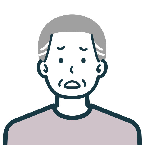 一个困惑的便衣资深男性的半身照图片下载