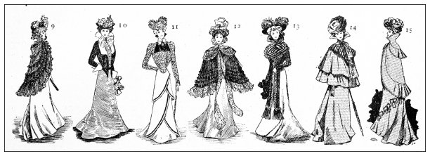古董插图:历史时尚服饰图片下载