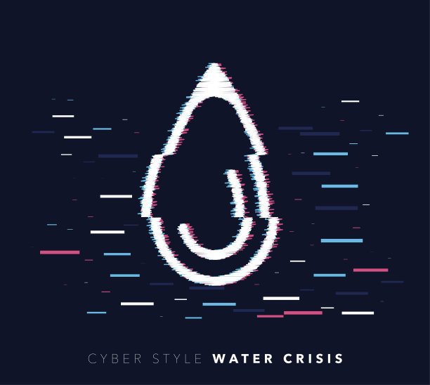 水危机故障效应矢量图标插图图片下载