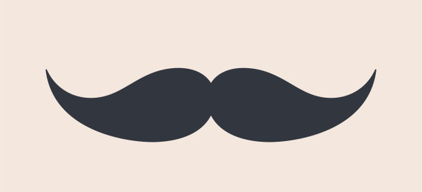 黑胡子。轮廓的胡子图片下载