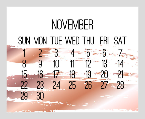 2020年11月月季玫瑰金历图片下载