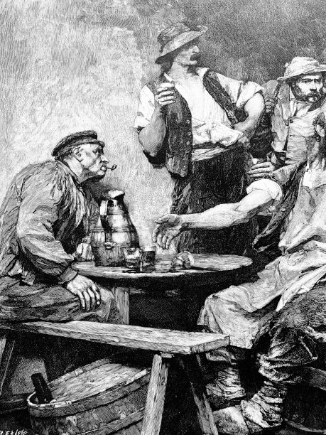 努力工作的人休息时喝点酒图片下载