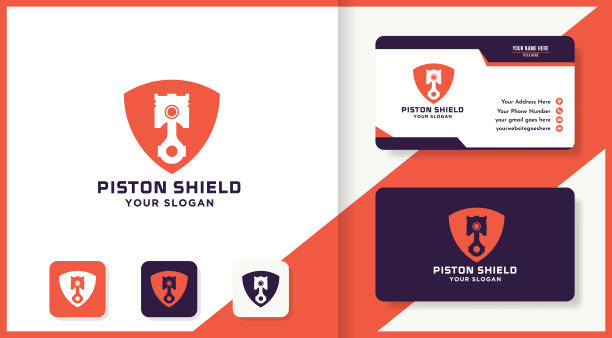 盾构活塞标志设计及名片图片下载