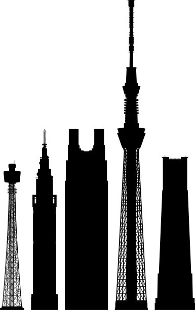 东京和横滨的现代建筑图片下载