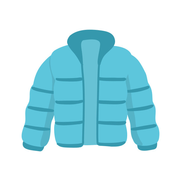 外套卡通风格图标。彩色符号矢量插图图片下载