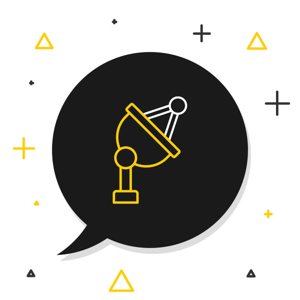 线卫星碟形图标孤立在白色图片下载