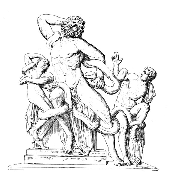 古董插图:希腊艺术，Laocoön图片下载