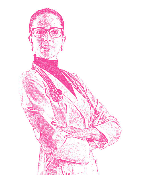 Mezzotint vector的成功女医生图片下载