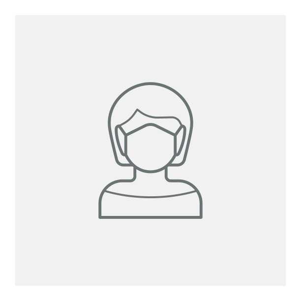 戴着医用口罩的女人图标图片下载