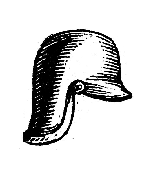 仿古雕刻插图:沙拉德头盔图片下载