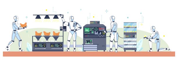 智能农场科技矢量小鸡智能孵化器图片下载