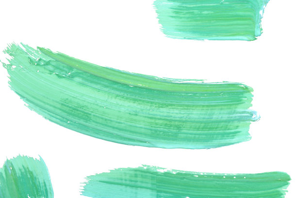 一套绿色的蓝色油漆笔触图片下载