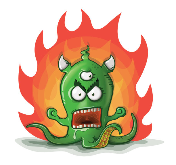 愤怒的卡通怪物图片下载