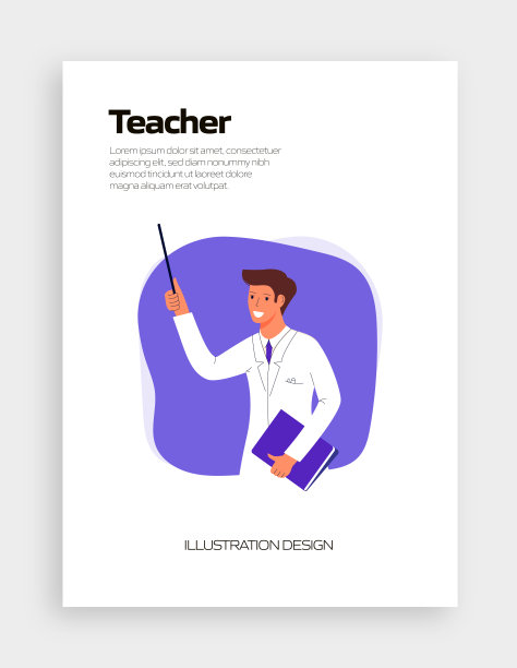 教师相关的矢量插图登陆页模板，网站横幅，广告和营销材料，在线广告，业务演示等。图片下载