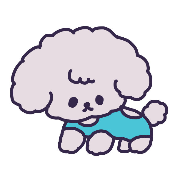 一只可爱的玩具狮子狗穿着手术后的狗服图片下载