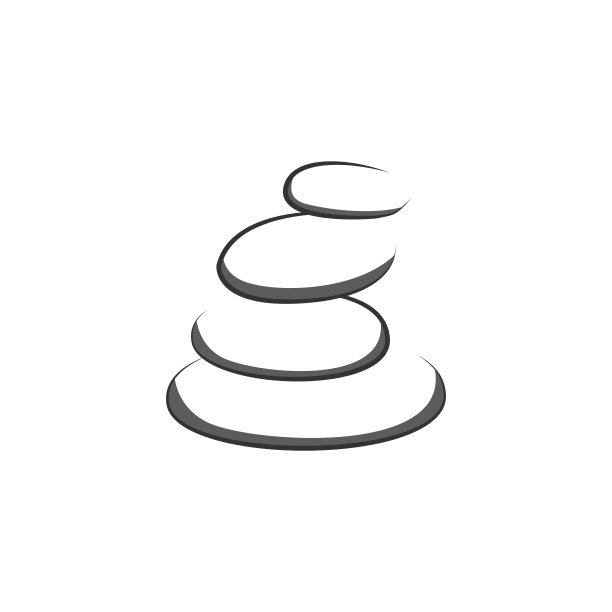 石标志，矢量禅冥想石平衡宁静，瑜伽极简主义的简单设计，剪影插图图片下载