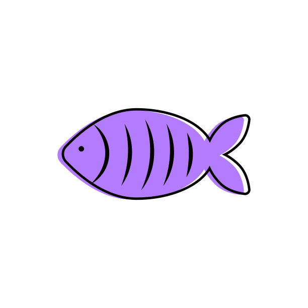 法国的愚人节。泊松d avril。一种颜色的鱼为您的设计。白色背景。图片下载