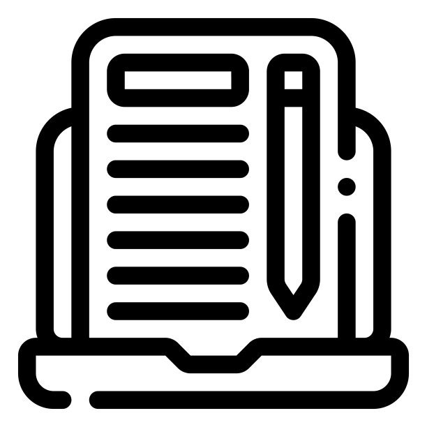 文案图标。数字营销概念。轮廓图标图片下载