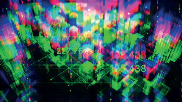 全息城市地图出现故障。未来的城市。小故障的垃圾剪影城市。数字城市的背景。商业技术的概念。矢量插图。图片下载