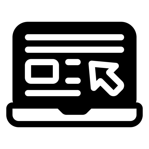 笔记本电脑图标。数字营销概念。轮廓图标图片下载