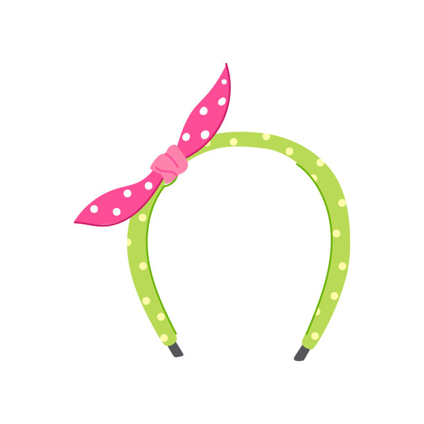 女性头带女性卡通矢量插图图片下载