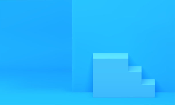 3d楼梯平台墙广告陈列室零售商品产品溢价呈现向量图片下载