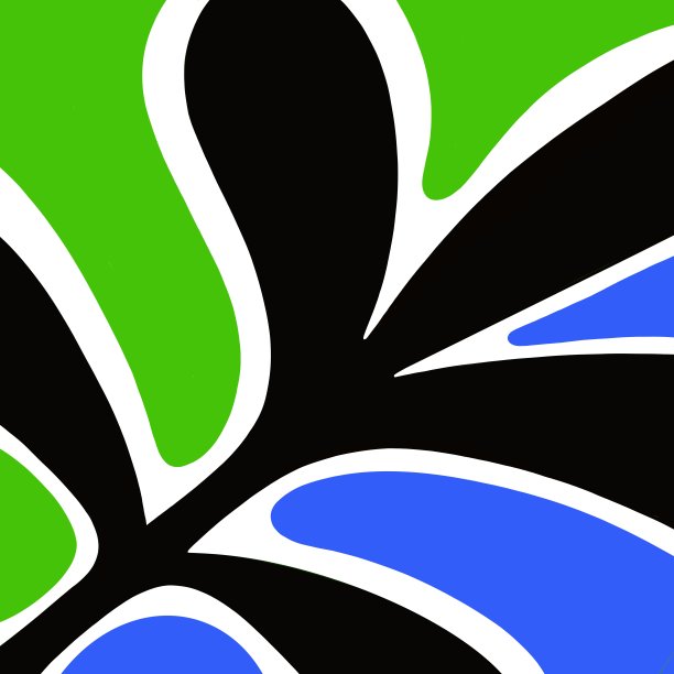 单幅特写蕨类设计，背景大胆图片下载