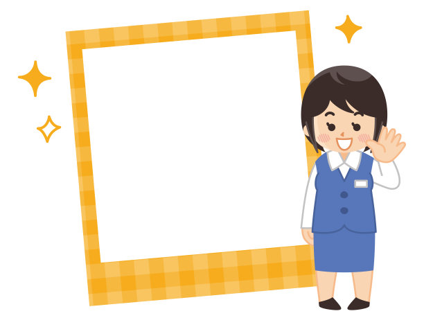 插图组办公室女士和相框。图片下载