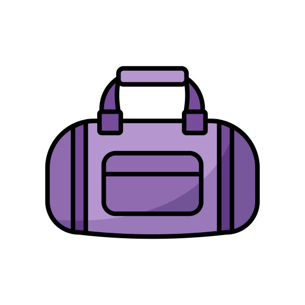 运动包图标矢量设计模板在白色背景图片下载