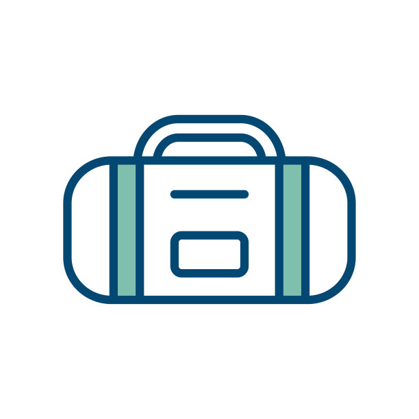 运动包图标矢量设计模板在白色背景图片下载