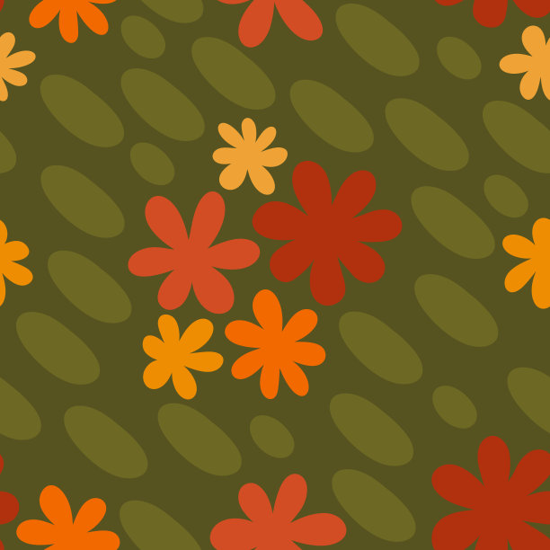 点和花无缝图案图片下载