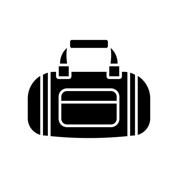 运动包图标矢量设计模板在白色背景图片下载