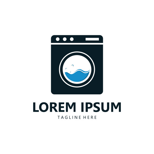 洗衣矢量标志模板图片下载