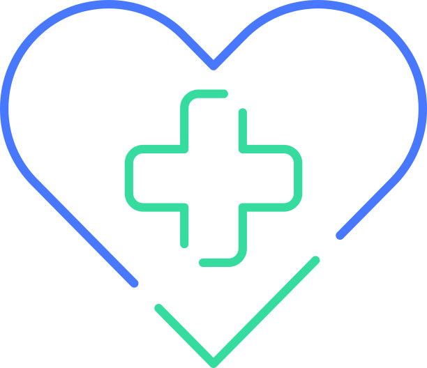 心脏健康圆形图标图片下载