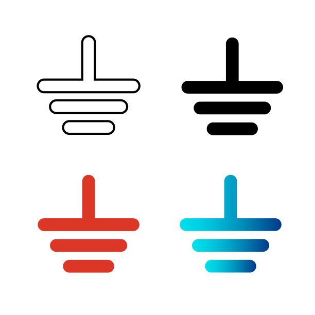 抽象接地剪影插图图片下载