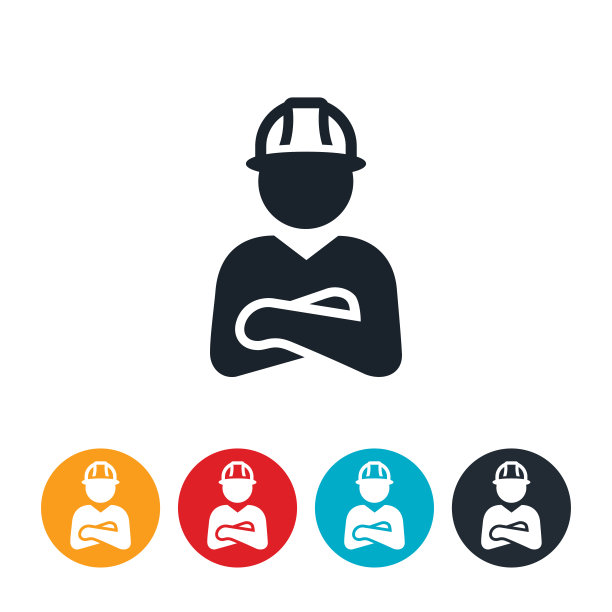 工程师双臂折叠图标图片下载