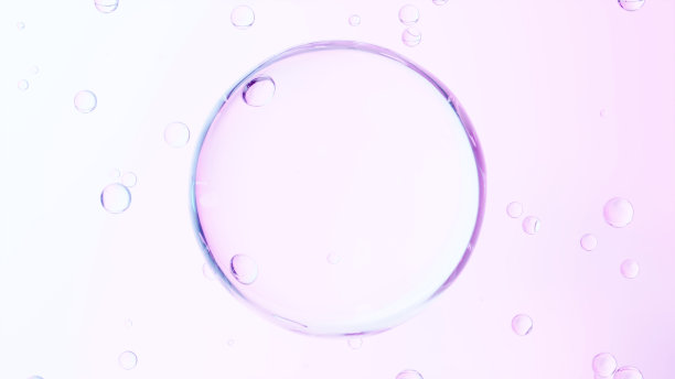 3 d演示。粉红色背景上的多个气泡。(水平)图片下载