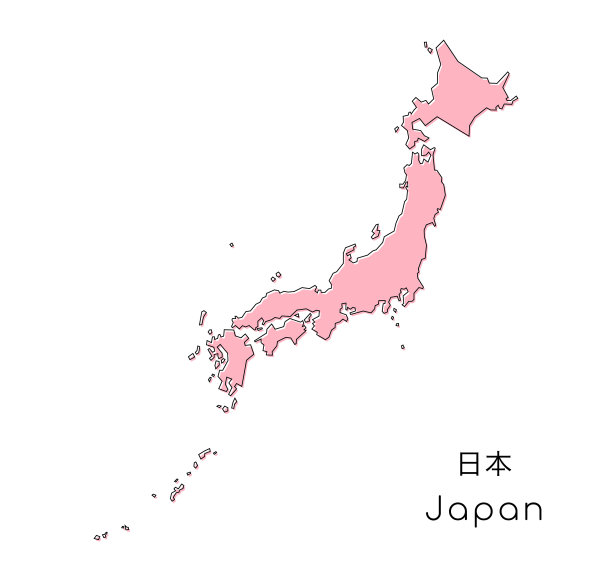 地图的日本可编辑的笔画图片下载
