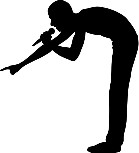 唱歌的轮廓图片下载