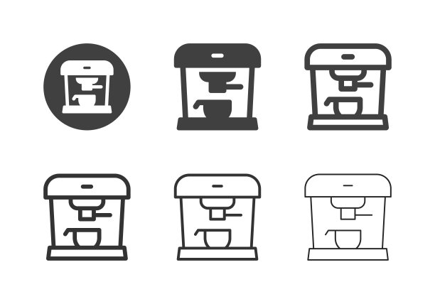 浓缩咖啡机图标-多系列图片下载
