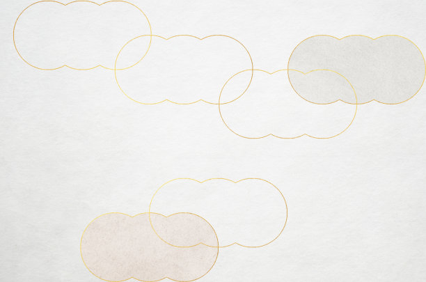 白色瓦楞纸，金色云天景观图案图片下载