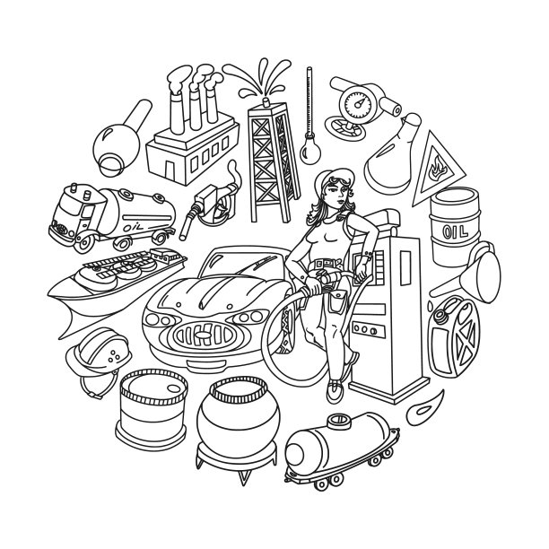 石油工业，加油站涂鸦集图片下载